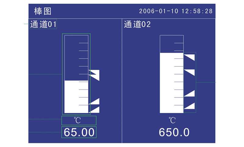 MIK-R4000D记录仪棒图显示